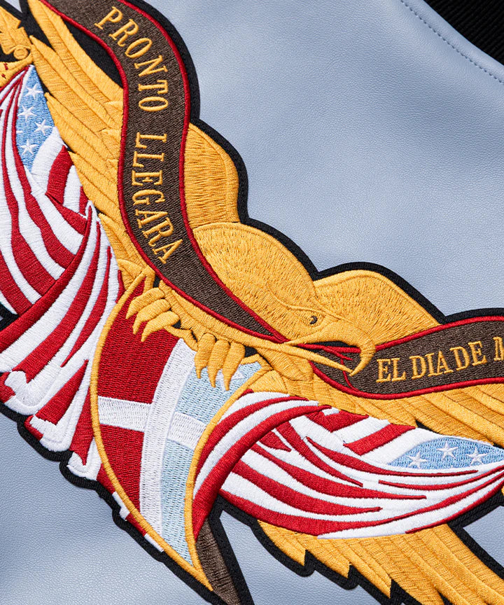 Brigade - Pronto Llegra Vegan Leather Jacket (Light Blue)