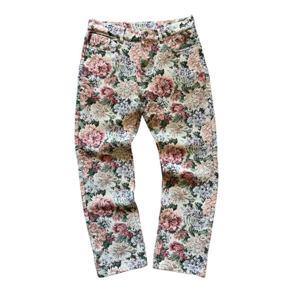 PLEASURES Woven Floral Tapestry Pants