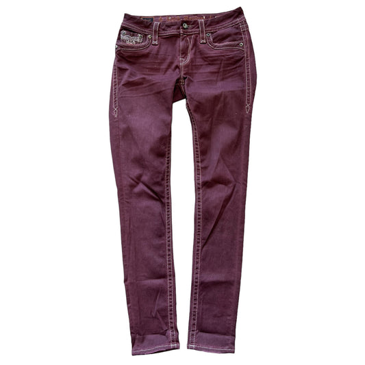 Woman’s Rock Revival Jeans Margie Skinny Burgundy