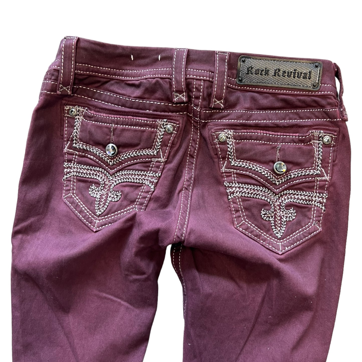 Woman’s Rock Revival Jeans Margie Skinny Burgundy