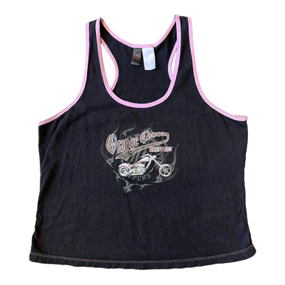 Y2K Women’s Orange County Choppers Pink & Black Tank Top