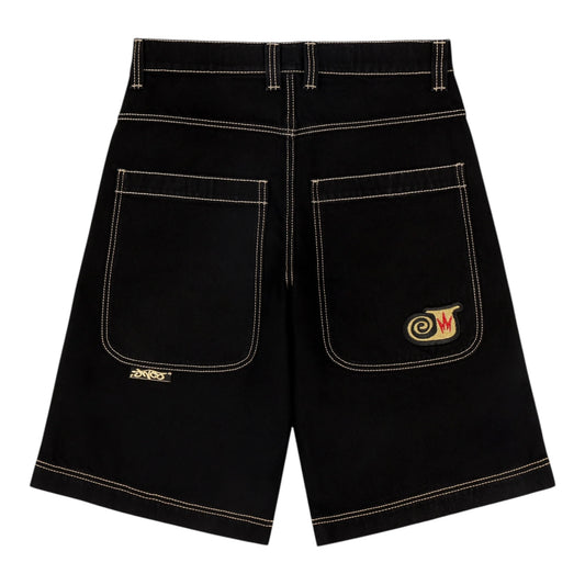 JNCO - Twin Cannon Shorts 14" (Black/Gold)