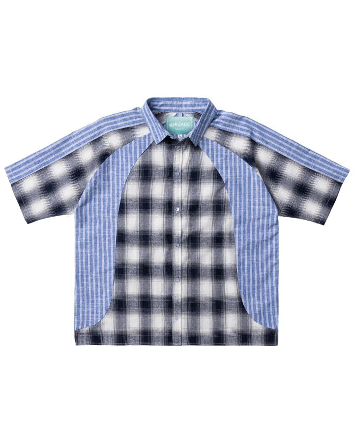 Brigade - Velodrome Short Sleeve Button Down (Blue)