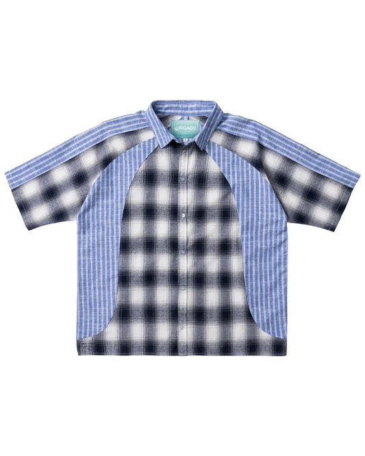 Brigade - Velodrome Short Sleeve Button Down (Blue)