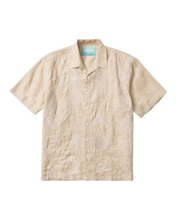 Brigade - Embroidered Emblem Button Up (Ivory)
