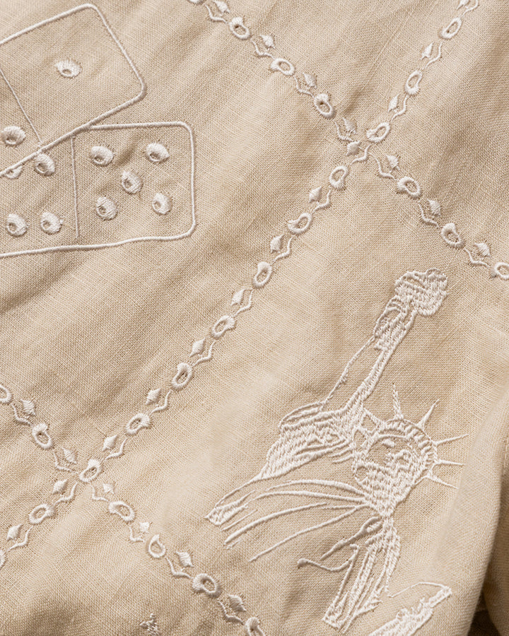Brigade - Embroidered Emblem Button Up (Ivory)