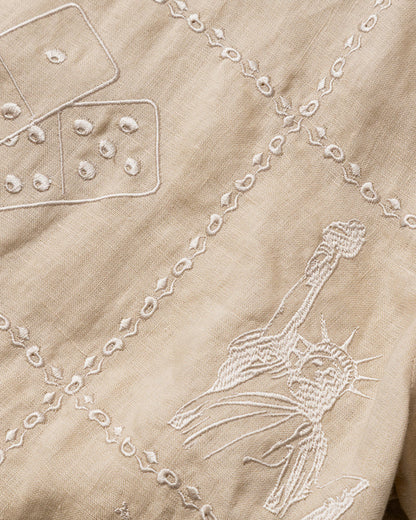 Brigade - Embroidered Emblem Button Up (Ivory)