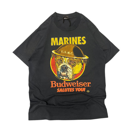 Vintage USMC Budweiser Salutes You Bulldog T Shirt
