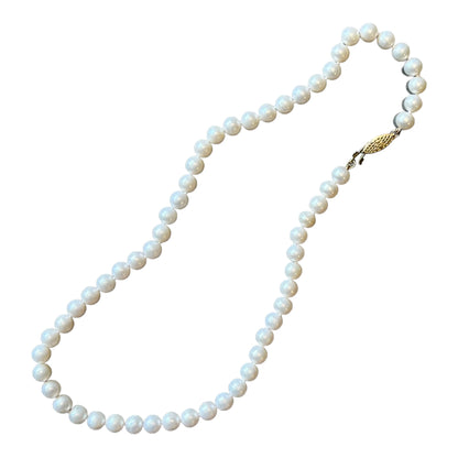 14KT Pearl Choker Necklace 18”