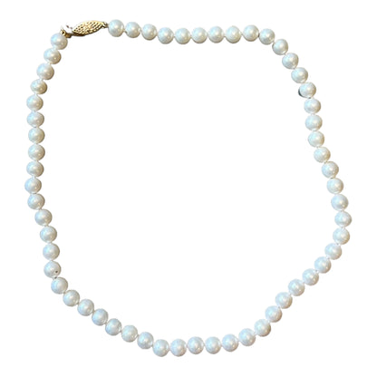 14KT Pearl Choker Necklace 18”