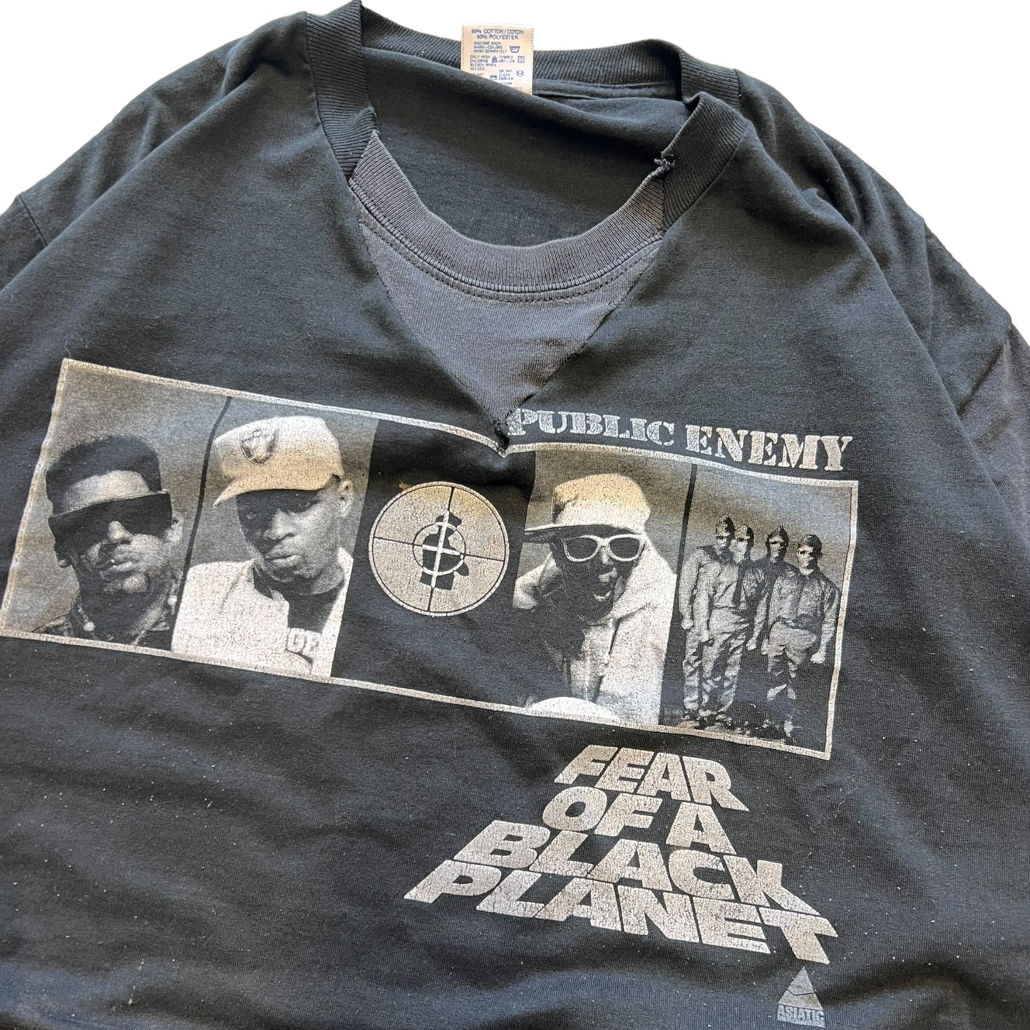 Vintage 90s Public Enemy Fear Of A Black Planet T Shirt REPAIRED