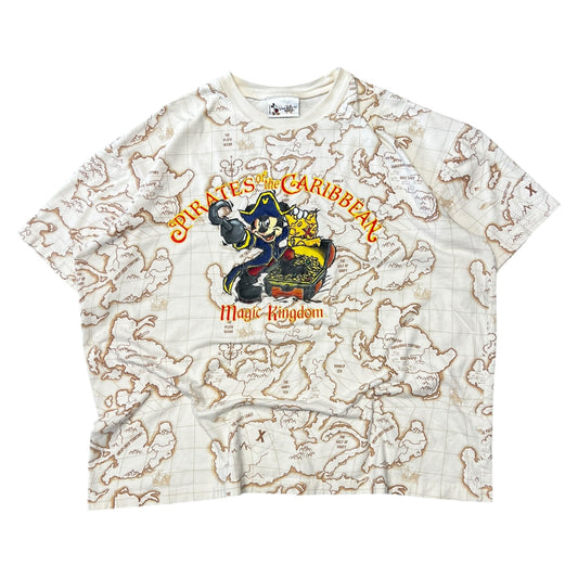 Walt Disney World Mickey Pirates Of The Caribbean AOP T Shirt