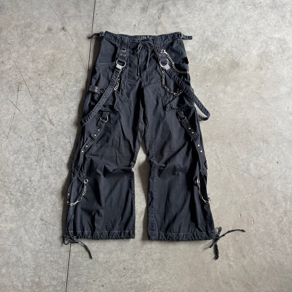 Y2K Tripp NYC Black Bondage Cargos