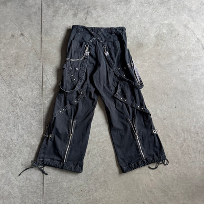 Y2K Tripp NYC Black Bondage Cargos
