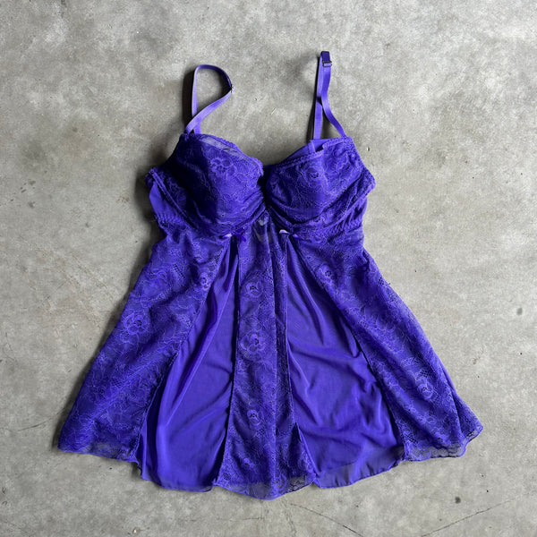 Women’s Vintage Fredricks Of Hollywood Purple Asymmetric Slip
