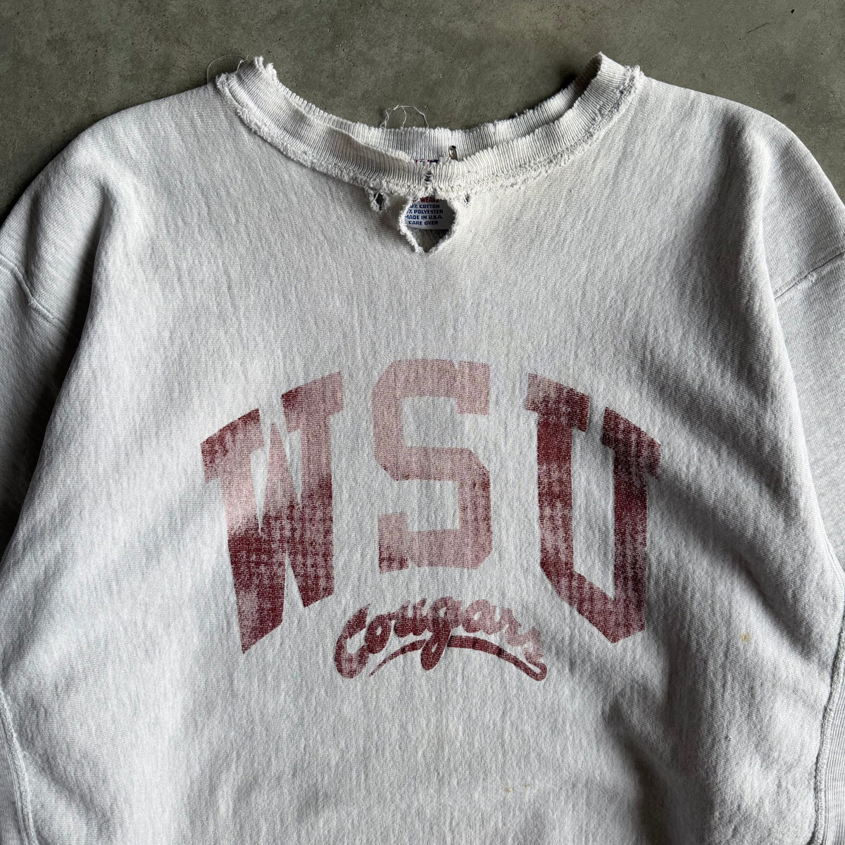 Vintage WSU Cougars Gray Spell-Out Sweatshirt