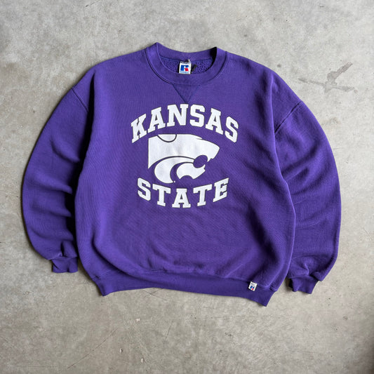Vintage Russell Athletic Kansas State Wildcats Purple Sweatshirt