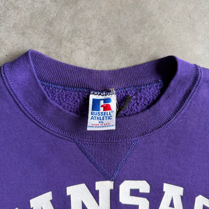 Vintage Russell Athletic Kansas State Wildcats Purple Sweatshirt