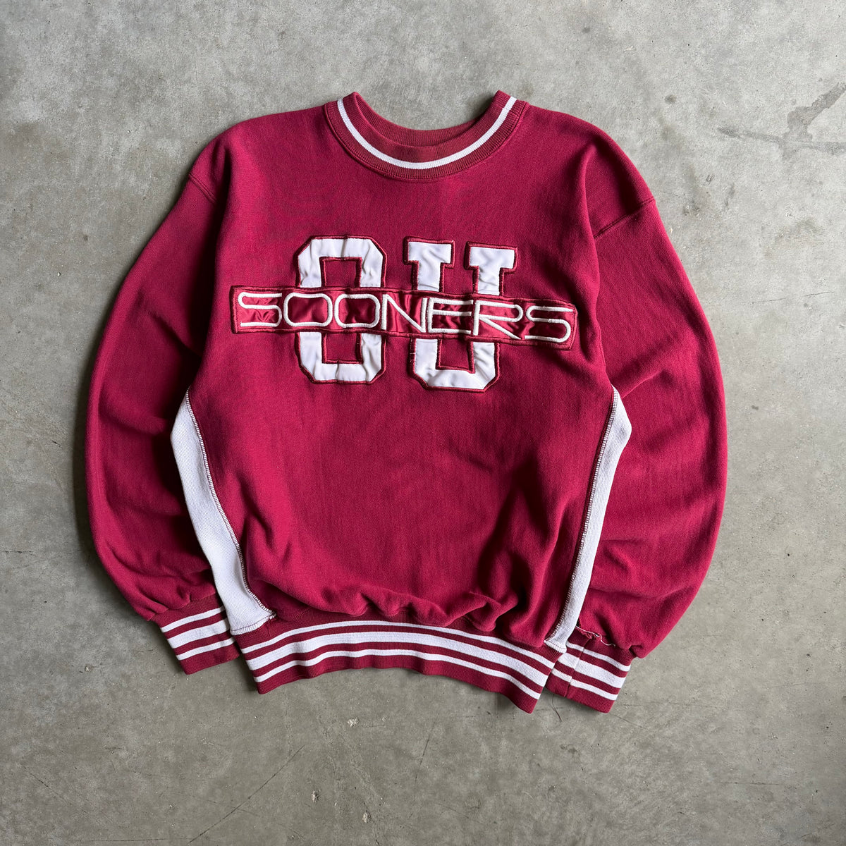 Vintage Oklahoma Sooners Stacked Patch Sweatshirt