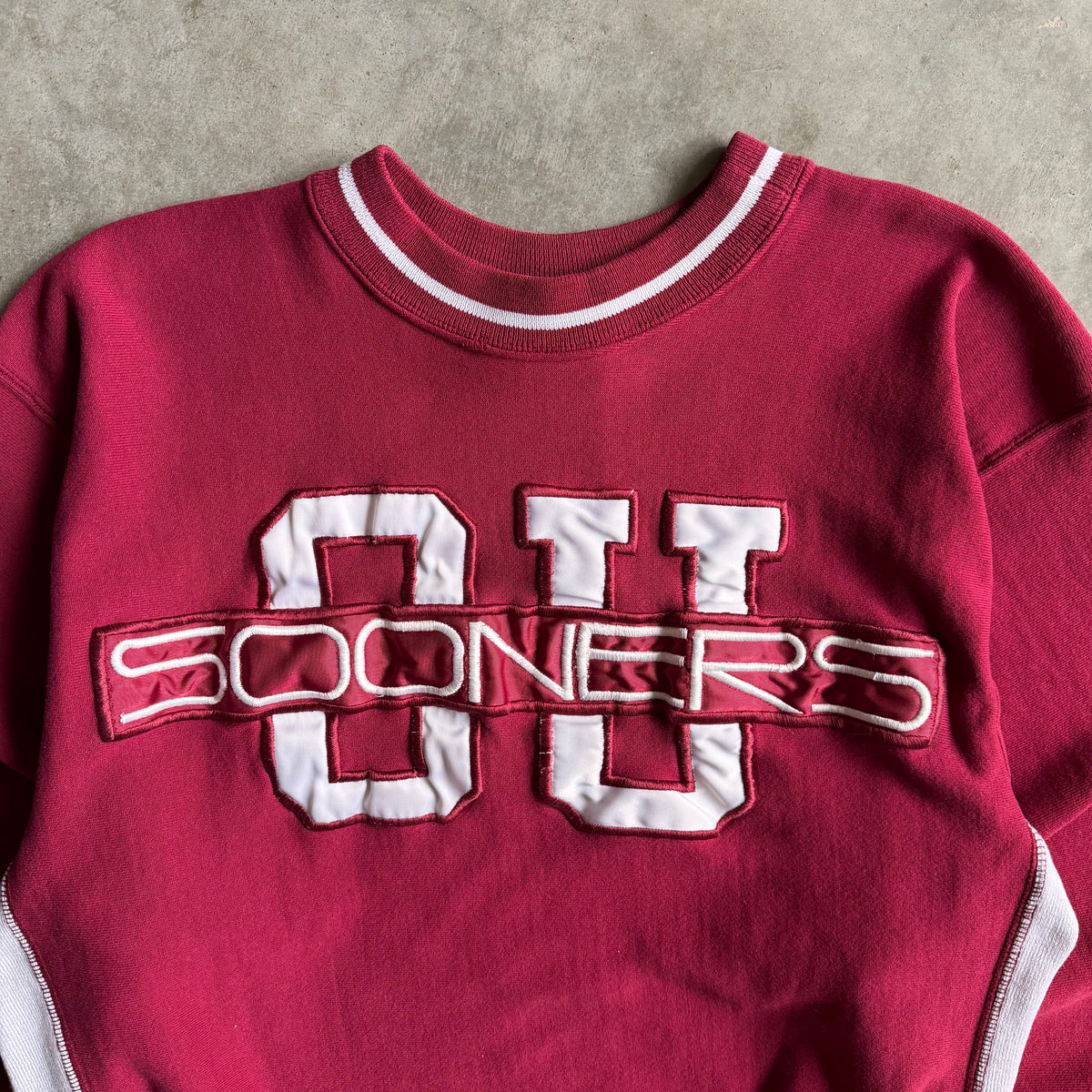 Vintage Oklahoma Sooners Stacked Patch Sweatshirt