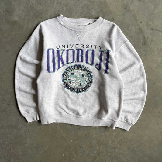 Vintage University Of Okoboji Seal Gray Sweatshirt