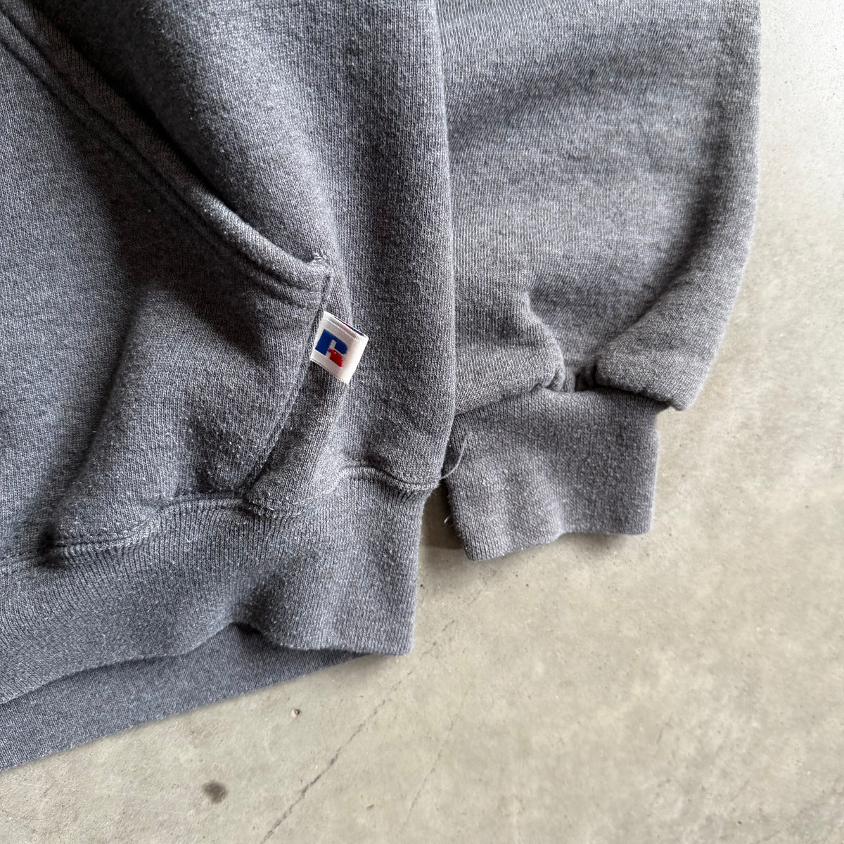 Vintage Russell Athletic Gray Blank Hoodie