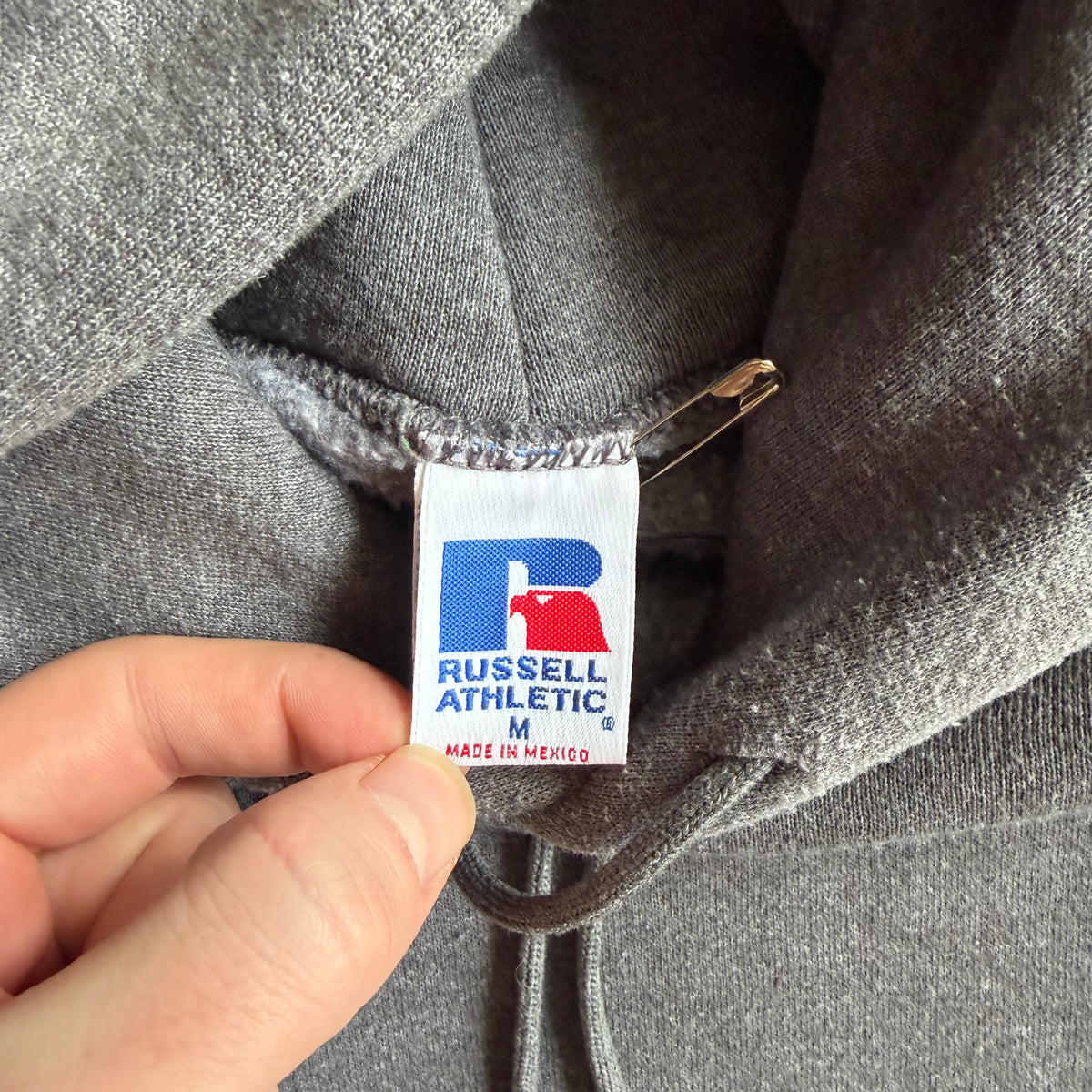 Vintage Russell Athletic Gray Blank Hoodie