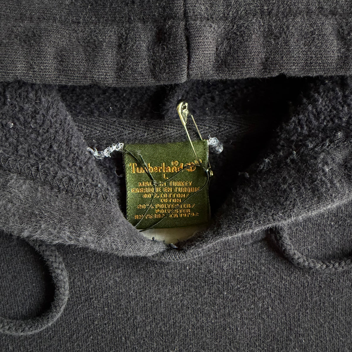 Y2K Timberland Chest Embroidered Logo Hoodie