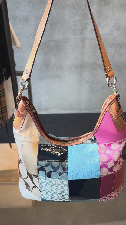 2009 Coach F14650 Patchwork Signature Hobo Shoulder Bag